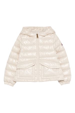 giubbotto in poliammide beige MONCLER KIDS | L19541A00022597Z820N